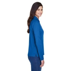 Core 365 Ladies' Pinnacle Performance Long-Sleeve Piqué Polo -American Apparel Outlet Store AC78192@2