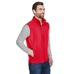 Core 365 Men's Cruise Two-Layer Fleece Bonded Soft Shell Vest -American Apparel Outlet Store ACCE701@3