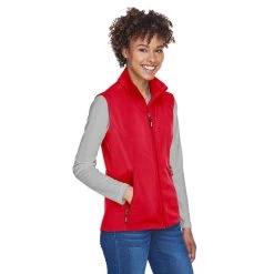 Core 365 Ladies' Cruise Two-Layer Fleece Bonded Soft Shell Vest -American Apparel Outlet Store ACCE701W@3