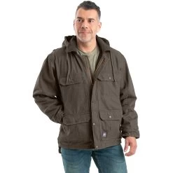 Berne Sanded Contractor Coat Fleece Lined