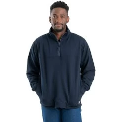 Berne Original Fleece Quarter Zip Thermal Lined Sweatshirt