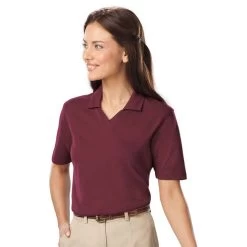 Blue Generation Ladies' Superblend Short Sleeve V-Neck Polo
