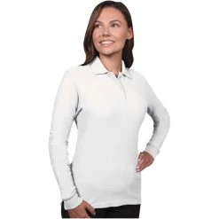 Blue Generation Ladies' Soft Touch Long Sleeve Pique Polo