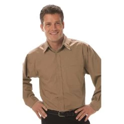 Blue Generation Men's Long Sleeve Fine Line Twill Shirt