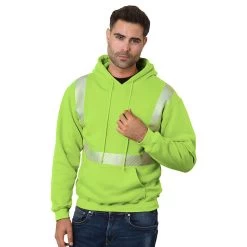 Bayside Hi-Vis Pullover Hoodie Segmented Striping