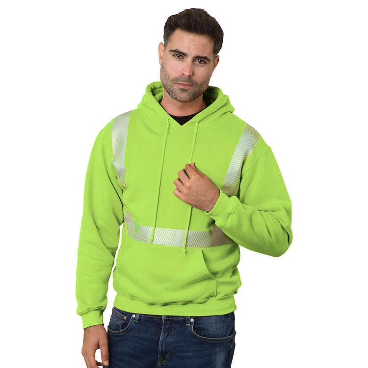 Bayside Hi-Vis Pullover Hoodie Segmented Striping 1 Bayside Hi-Vis Pullover Hoodie Segmented Striping