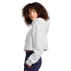Champion ® Women’s Reverse Weave ® Cropped Cut-Off Hooded Sweatshirt -American Apparel Outlet Store CHRW01W@2
