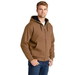CornerStone® Heavyweight Full-Zip Hooded Sweatshirt With Thermal Lining -American Apparel Outlet Store CSCS620@4