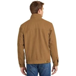 CornerStone® Washed Duck Cloth Flannel-Lined Work Jacket -American Apparel Outlet Store CSCSJ40@2