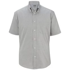Edwards Men's Pinpoint Oxford Button Down Collar Short Sleeve Shirt