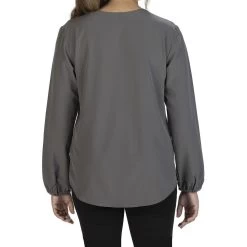 Edwards Ladies' Open V-Neck Long Sleeve Blouse -American Apparel Outlet Store ED5275@2