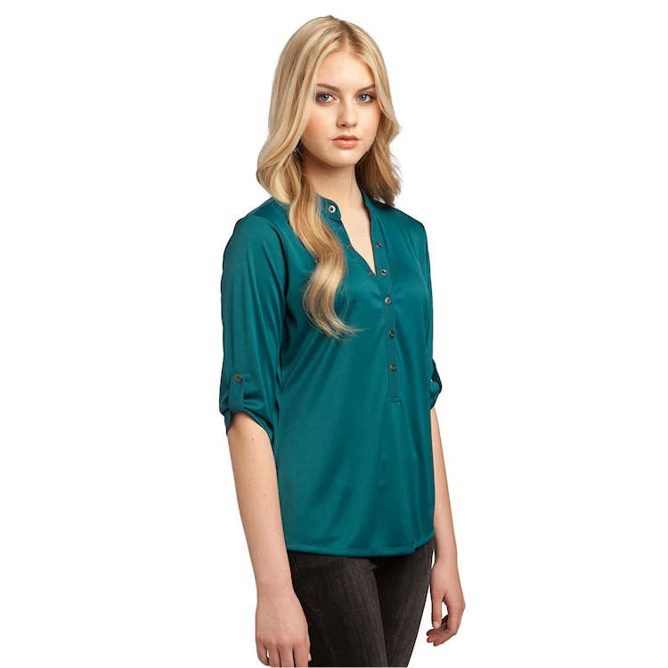 OGIO® Ladies' 3/4 Sleeve Crush Henley 4 OGIO® Ladies' 3/4 Sleeve Crush Henley - Image 4