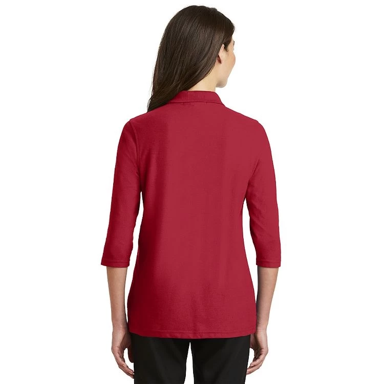 Port Authority® Ladies Silk Touch 3/4-Sleeve Polo 2 Port Authority® Ladies Silk Touch 3/4-Sleeve Polo - Image 2