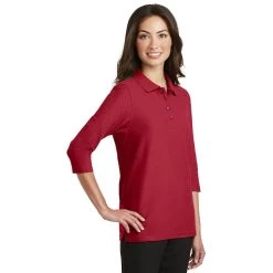 Port Authority® Ladies Silk Touch 3/4-Sleeve Polo 6 Port Authority® Ladies Silk Touch 3/4-Sleeve Polo -American Apparel Outlet Store PAL562@2