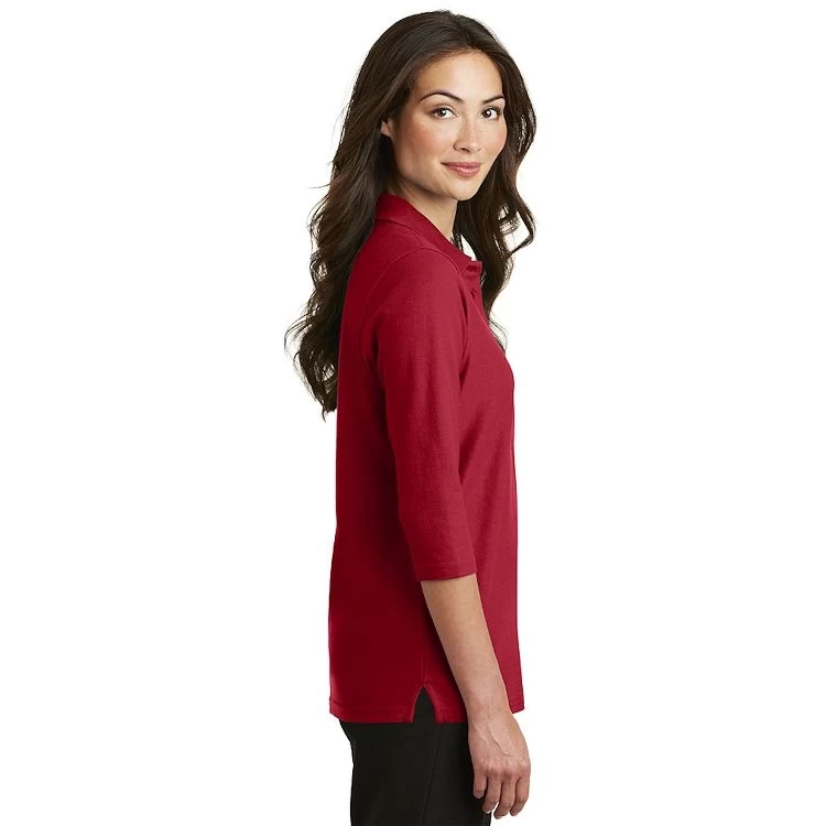 Port Authority® Ladies Silk Touch 3/4-Sleeve Polo 4 Port Authority® Ladies Silk Touch 3/4-Sleeve Polo - Image 4