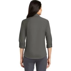 Ladies 3/4-Sleeve SuperPro™ Twill Shirt -American Apparel Outlet Store PAL665@3