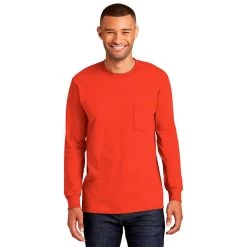 Port & Company® Long Sleeve Essential Pocket Tee