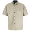 Red Kap Men's Cotton Contrast Short Sleeve Dress Shirt
