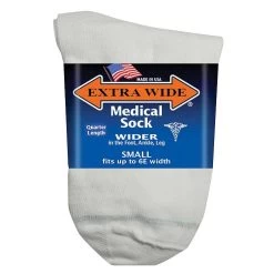 Extra Wide Sock Co Extra Wide Medical Quarter Socks - 3 Per Bag